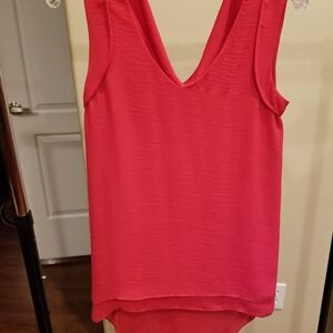 Women's Sleeveless Red Tunic Top